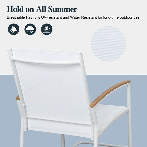Futzca 3Piece Patio Bistro Sets,Two Chairs with Coffee Table