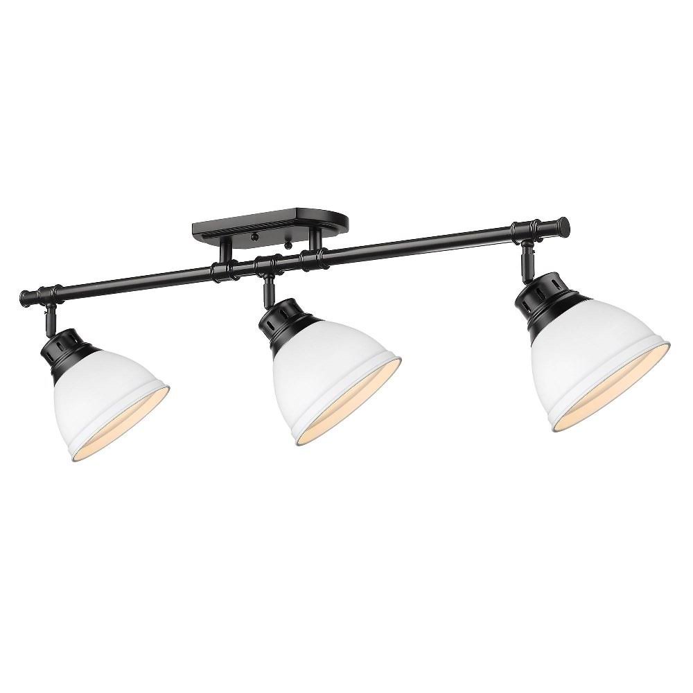 Golden Lighting 3602-3SF AB-CH Duncan Semi-Flush - Track Light in Aged Brass