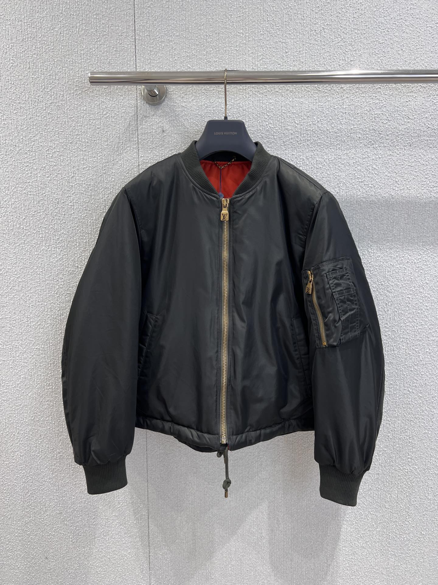 Louis Vuitto* x Nigo Collaborative Ribbed Collar Cropped Bomber Jacket - cnluxepick