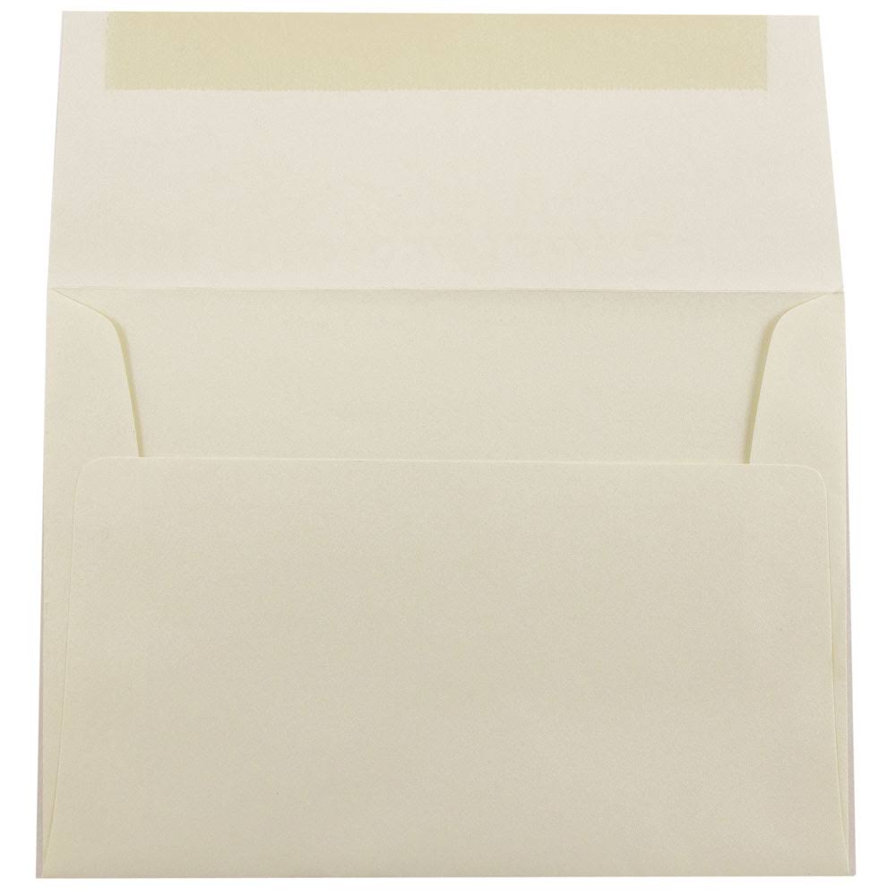 Jam Paper A6 Strathmore Invitation Envelopes, 4.75 x 6.5, Ivory Wove, Bulk 1000/Carton (900913185B)