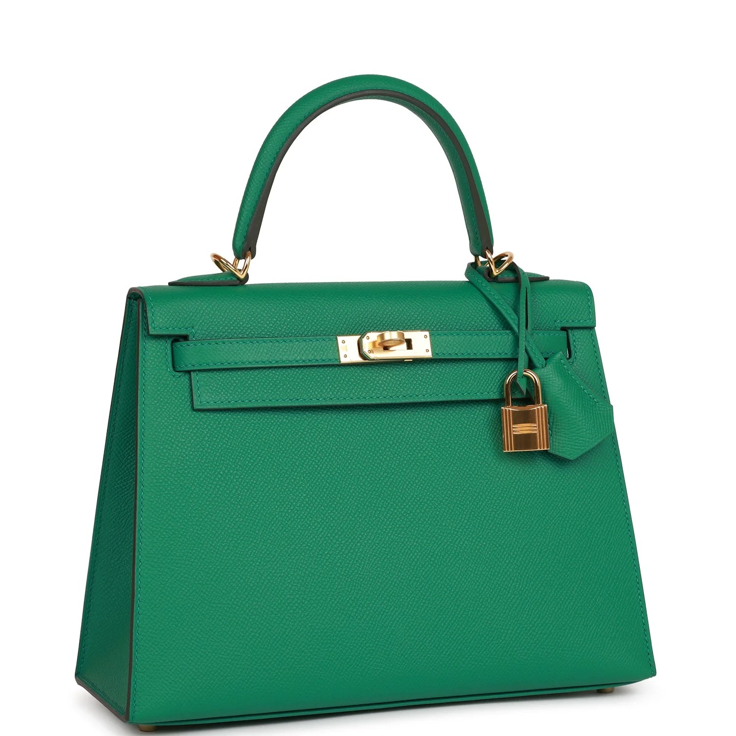 Hermes Kelly 25 Bag In Vert Vertigo Epsom Leather For Women 25cm/10in