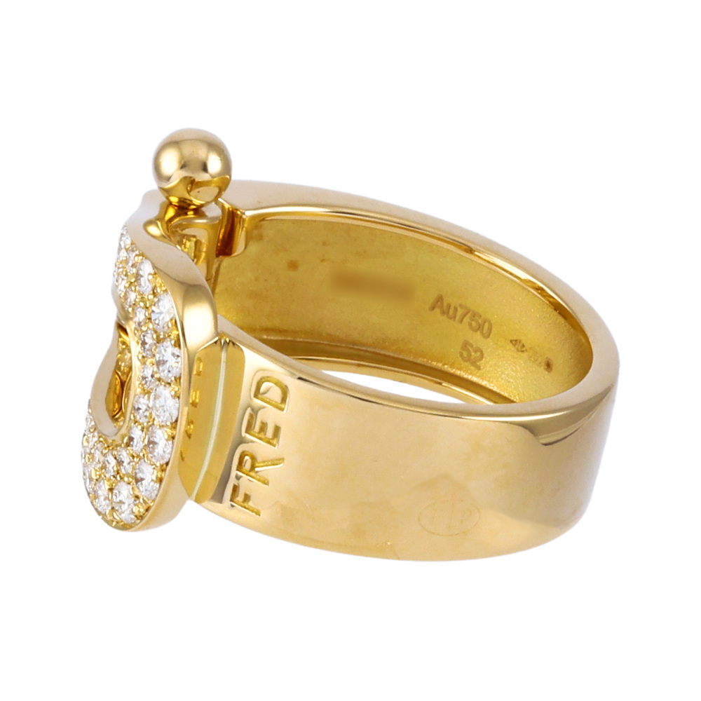 FRED Force 10 Ring 18K Yellow Gold Diamond 4B0351