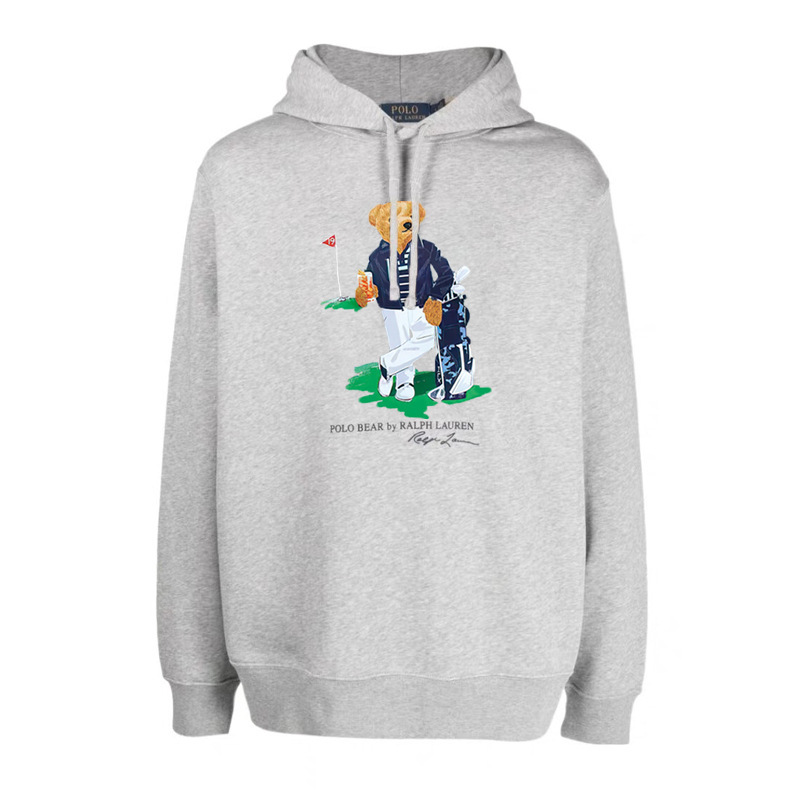 24 year Polo Bear hooded Ralph Lauren bear pullover hooded fleece sweatshirt - cnluxepick