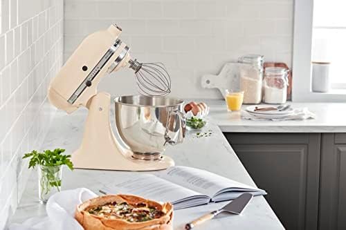 5 Quart Tilt Head Stand Mixer with Pouring Shield, Almond Cream