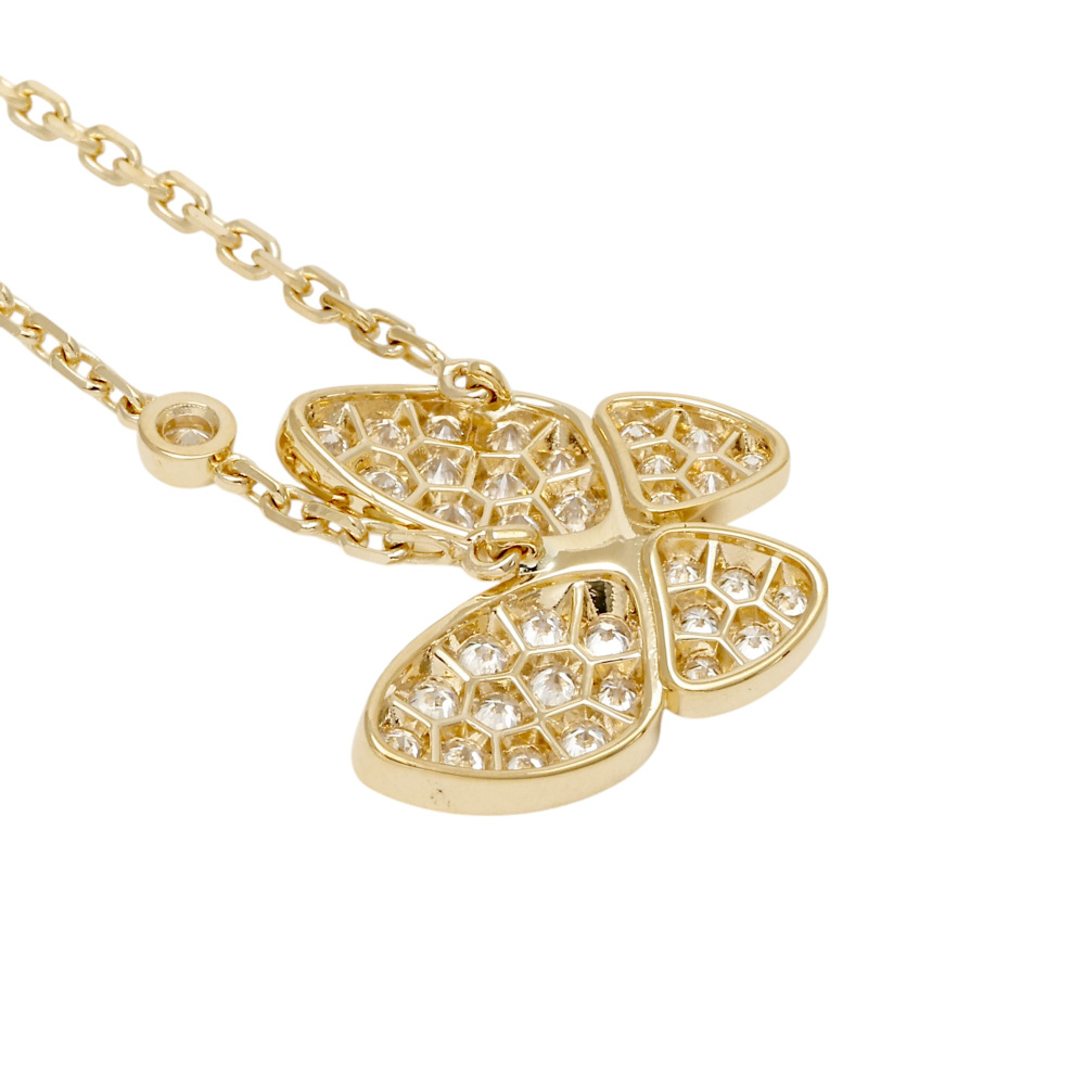 Van Cleef & Arpels Fauna de Papillon Necklace 18K Yellow Gold Diamond VCARP3DP00