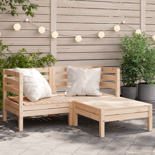 vidaXL Patio Furniture Outdoor Seating Garden Backyard Balcony Solid Wood Pine