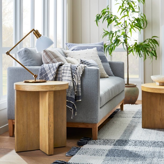 Bluff Park Round Wood Accent Table Natural Designed With Studio Mcgee