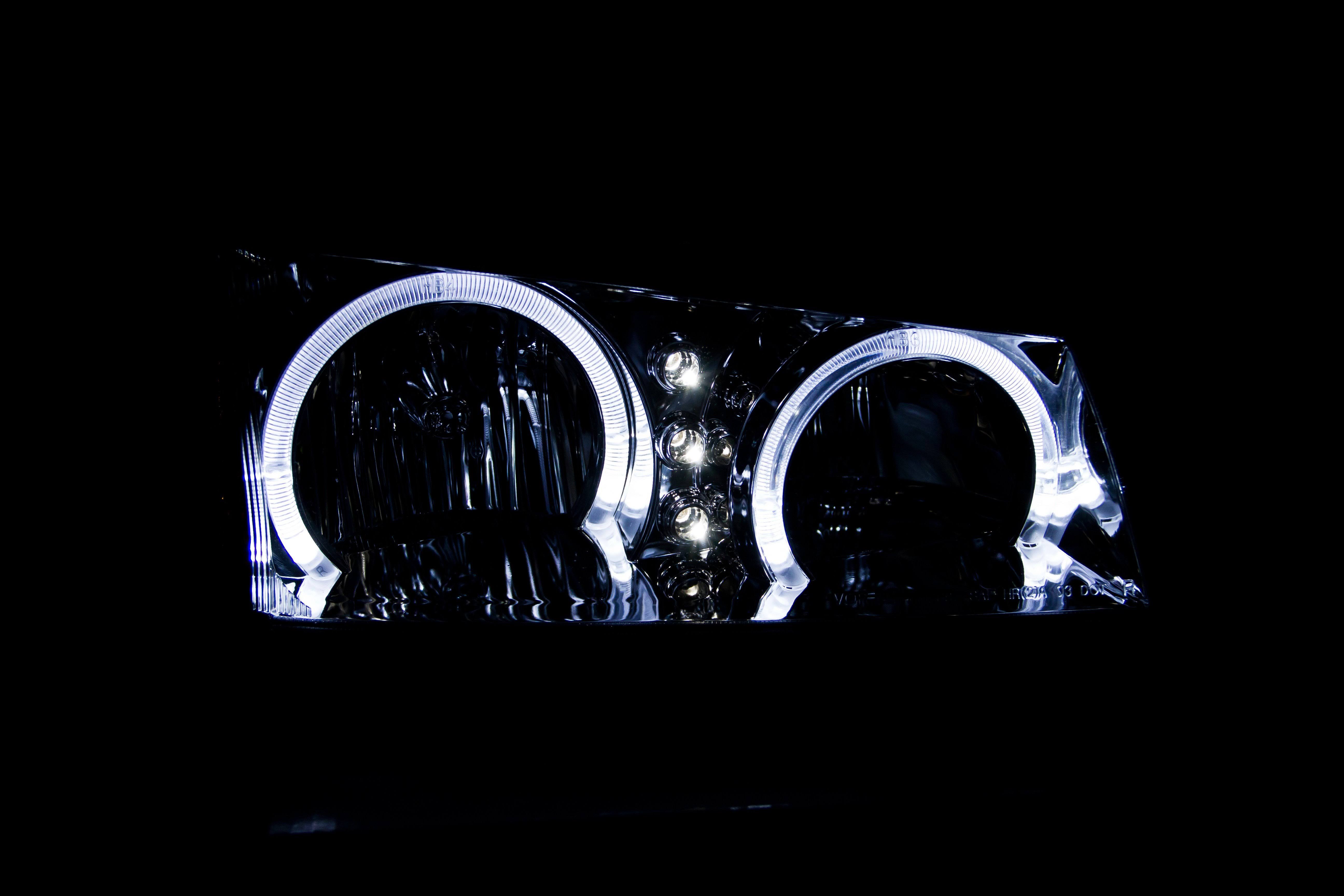 Anzo Chrome Crystal Halo Headlights 111211
