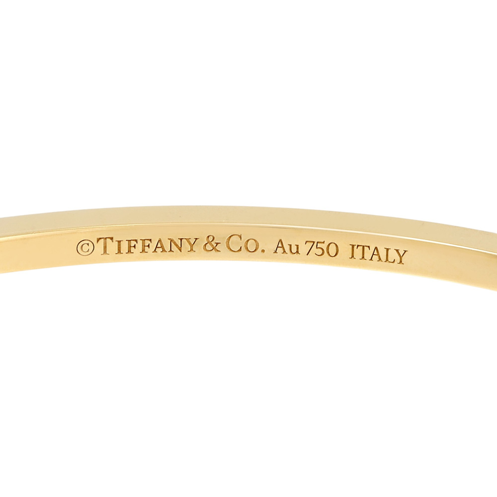Tiffany & Co. Tiffany T Diamond Hinge Wire Bracelet 18K Yellow Gold 62272945