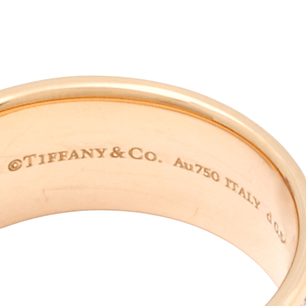 Tiffany & Co. Atlas Ring 18K Rose Gold Diamond