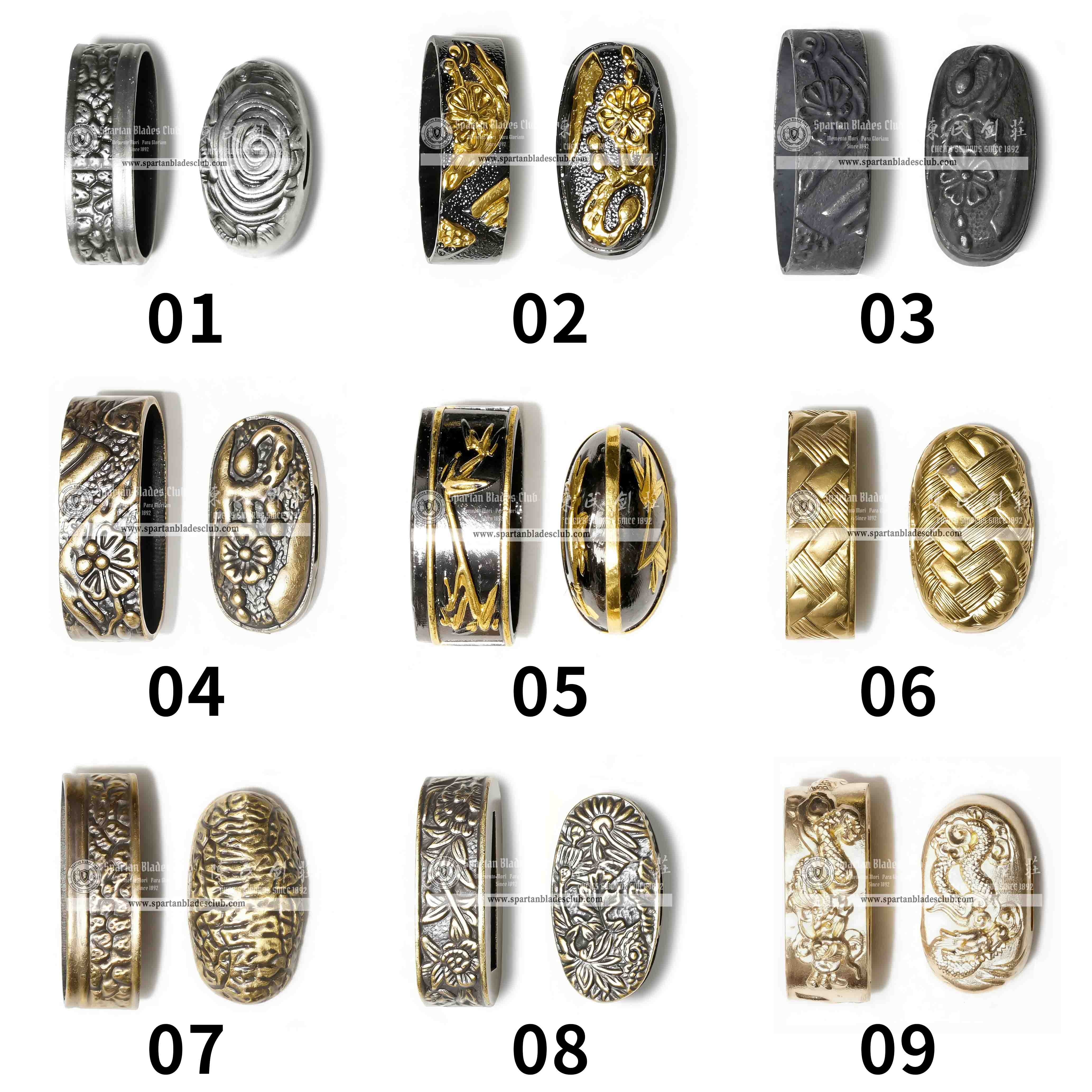 Custom Your Katana | Fuchi&Kashira | Spartan Blades Club | CHEN'S SWORDS 1892 - Spartan Blades Club - 陳氏劍莊1892