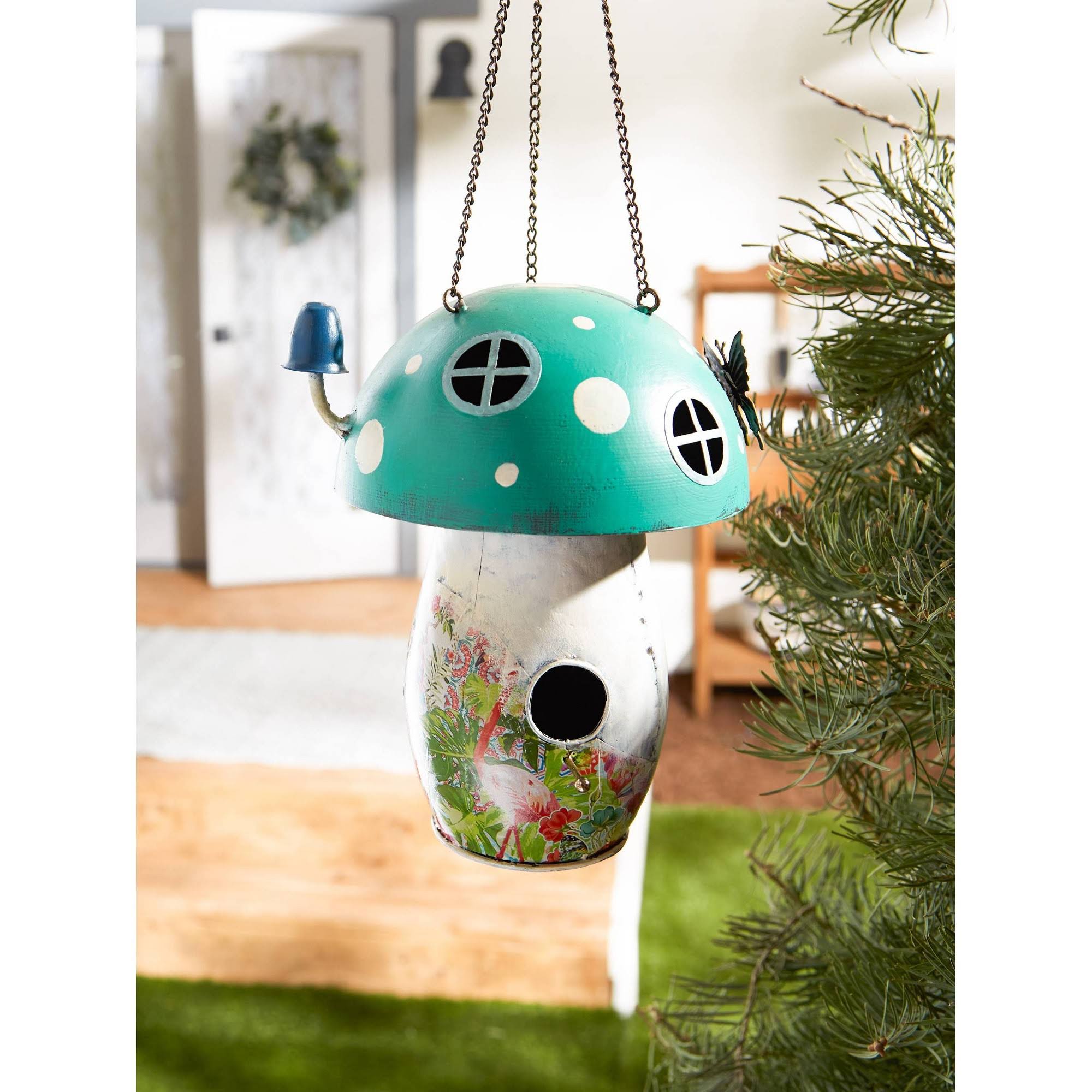 Zingz u0026 Thingz Green Mushroom Birdhouse ,Green