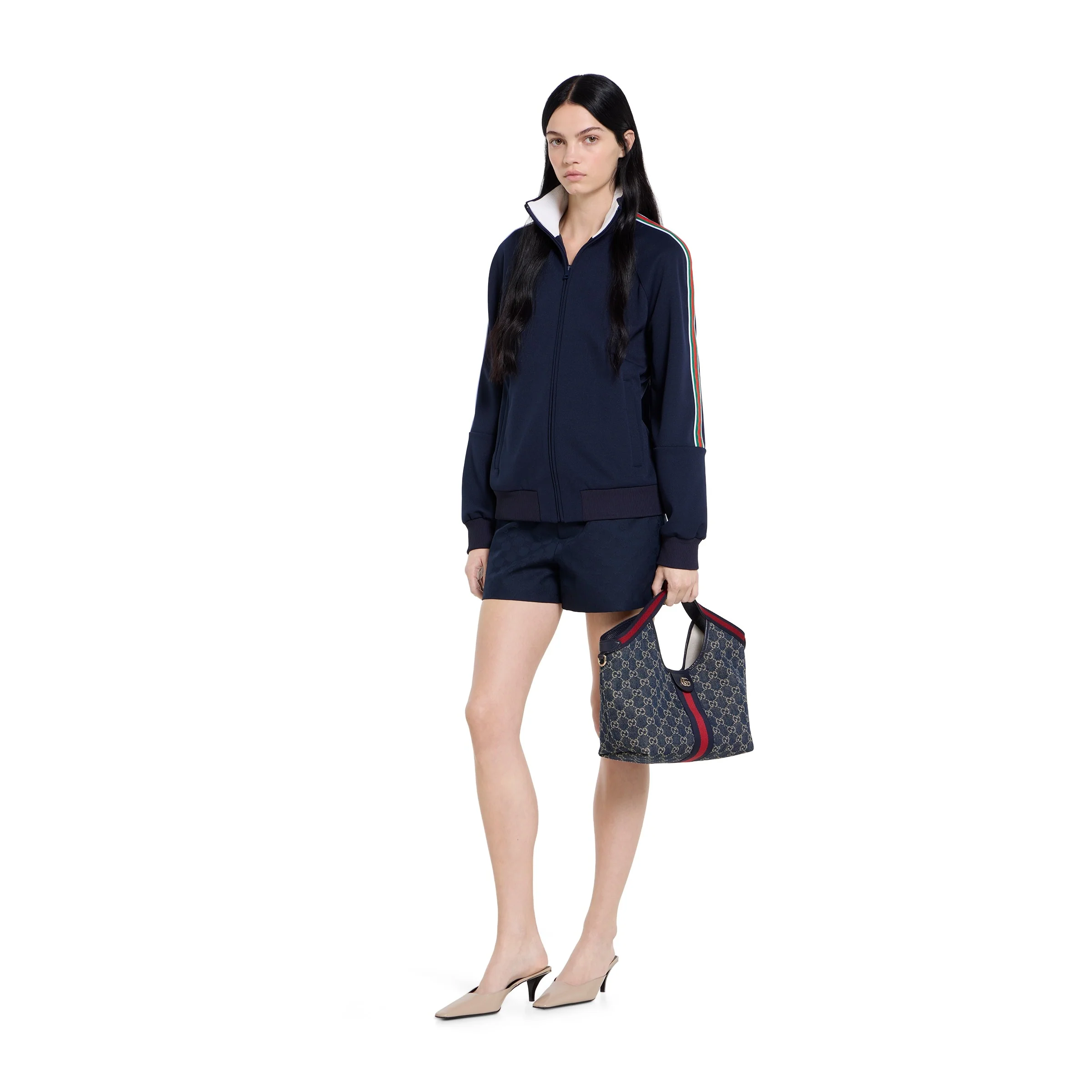 Gucci GG Denim Giglio Small Tote Bag – Blue