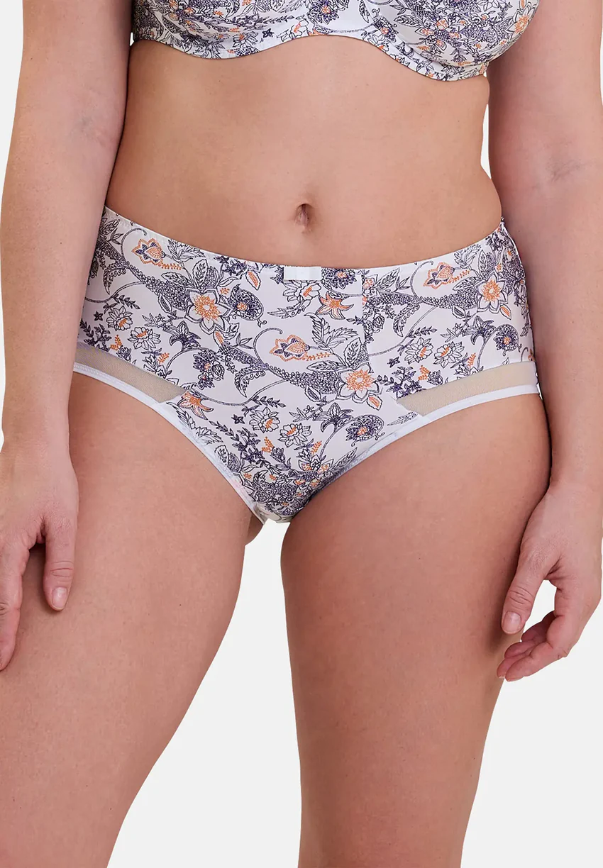 Shorty Complice Imprimé Paisley Mûre et Mandarine