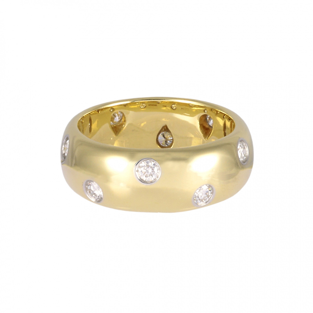 Tiffany & Co. Tiffany Dots K18YG Yellow Gold PT950 Ring Platinum & 18K Yellow Gold Diamond