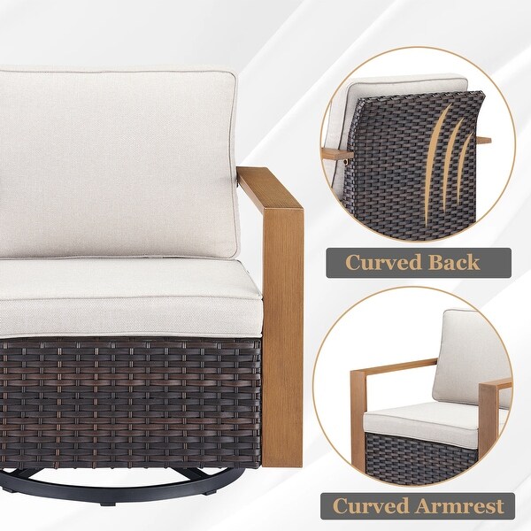 Patio Wicker Rocking Glider Chair