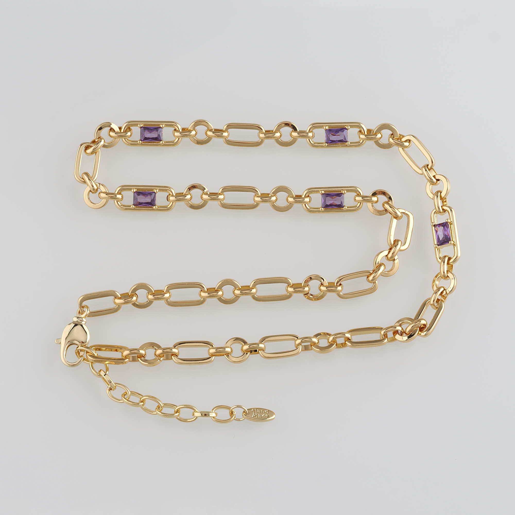 18K Gold Filled Link Necklace,Cable Chain,Minimalist Necklace,Paper Clip Chain Necklace,Adjustable Necklace