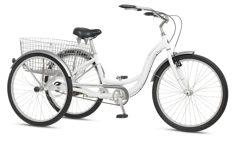Schwinn Meridian Adult Tricycle – 26-Inch Beach Cruiser with Low-Step Frame & Rear Basket