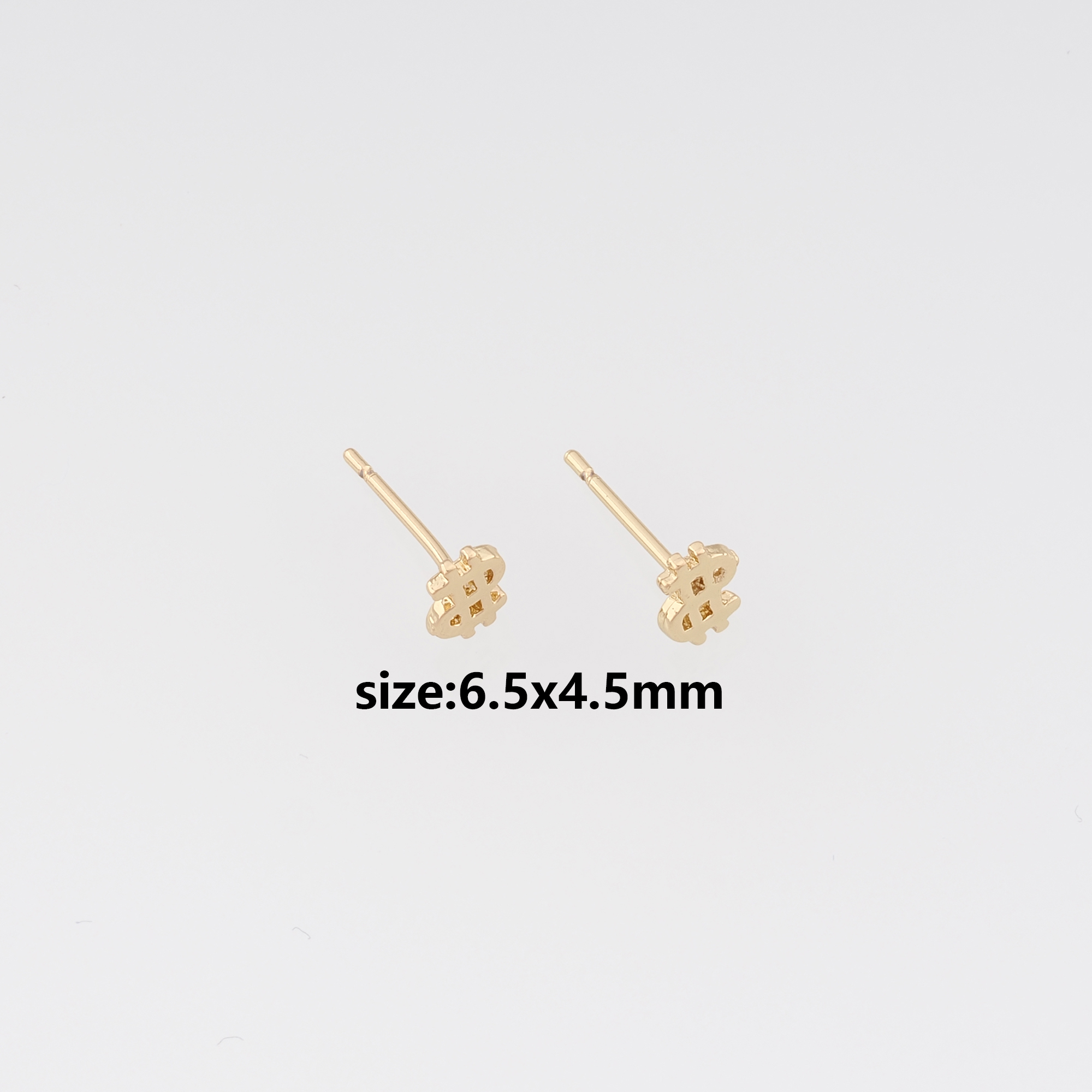 18K Gold Filled Dollar Sign Stud Earrings,Dollar Earrings,Dainty Earrings,Minimalist Earring,Gift for Wife