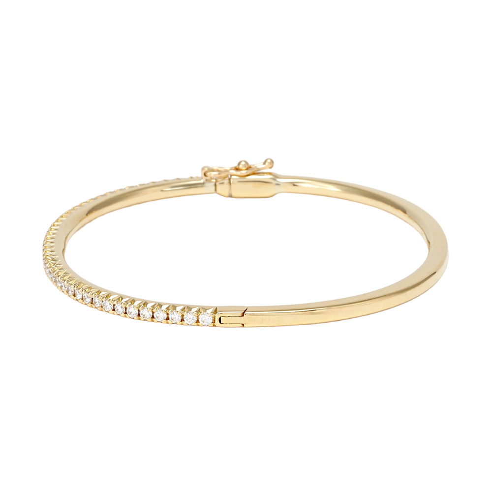 Tiffany & Co. Metro Hinge M Bracelet 18K Yellow Gold Diamond 60006145