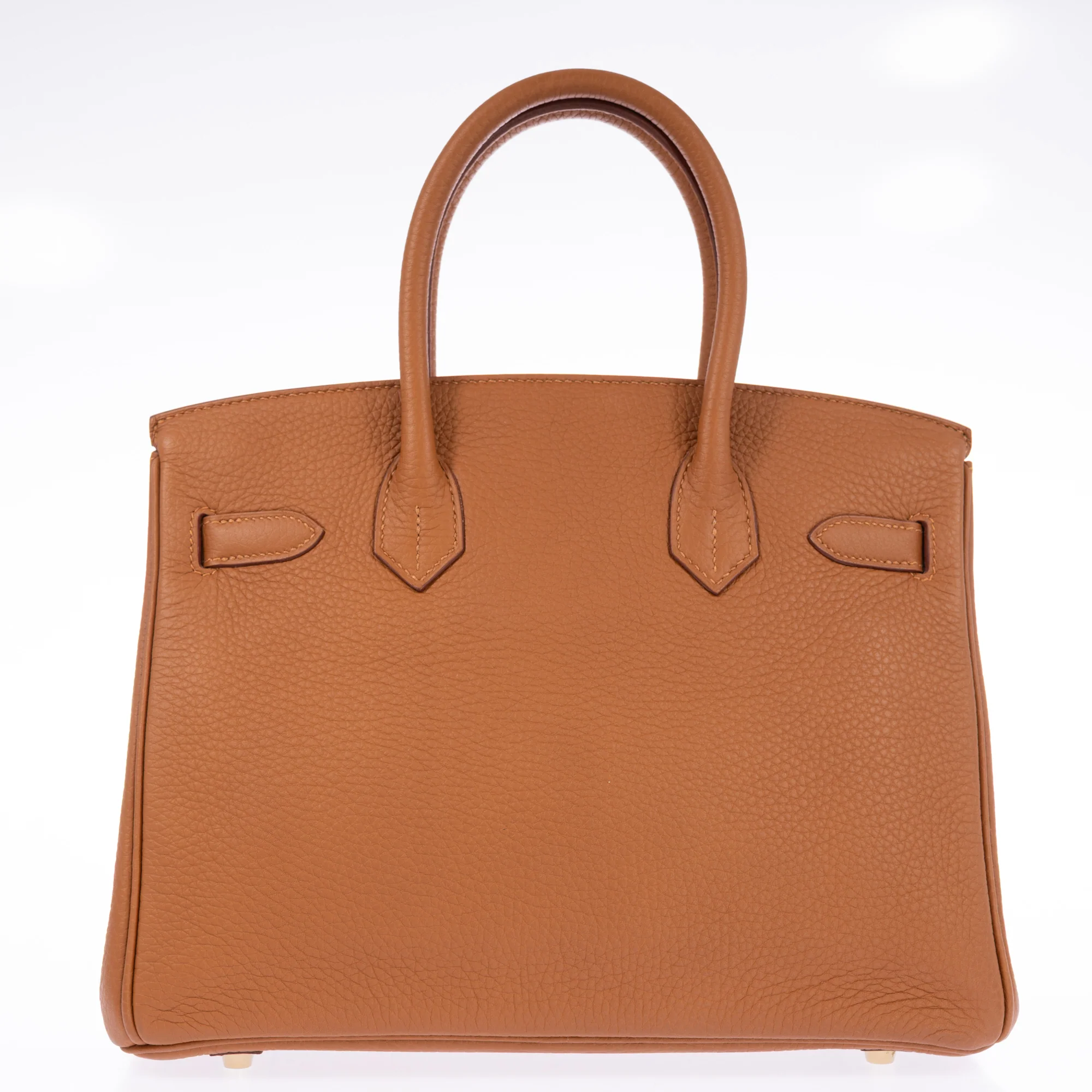 Hermès Club Birkin 30 Gold Clémence & Marron d'Inde Leather & Ficelle Lizard Permabrass Hardware