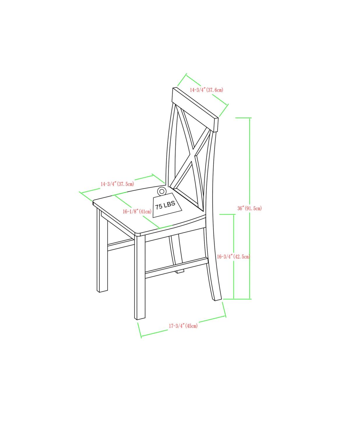 Walker Edison 5 Piece Modern Dining Set - White