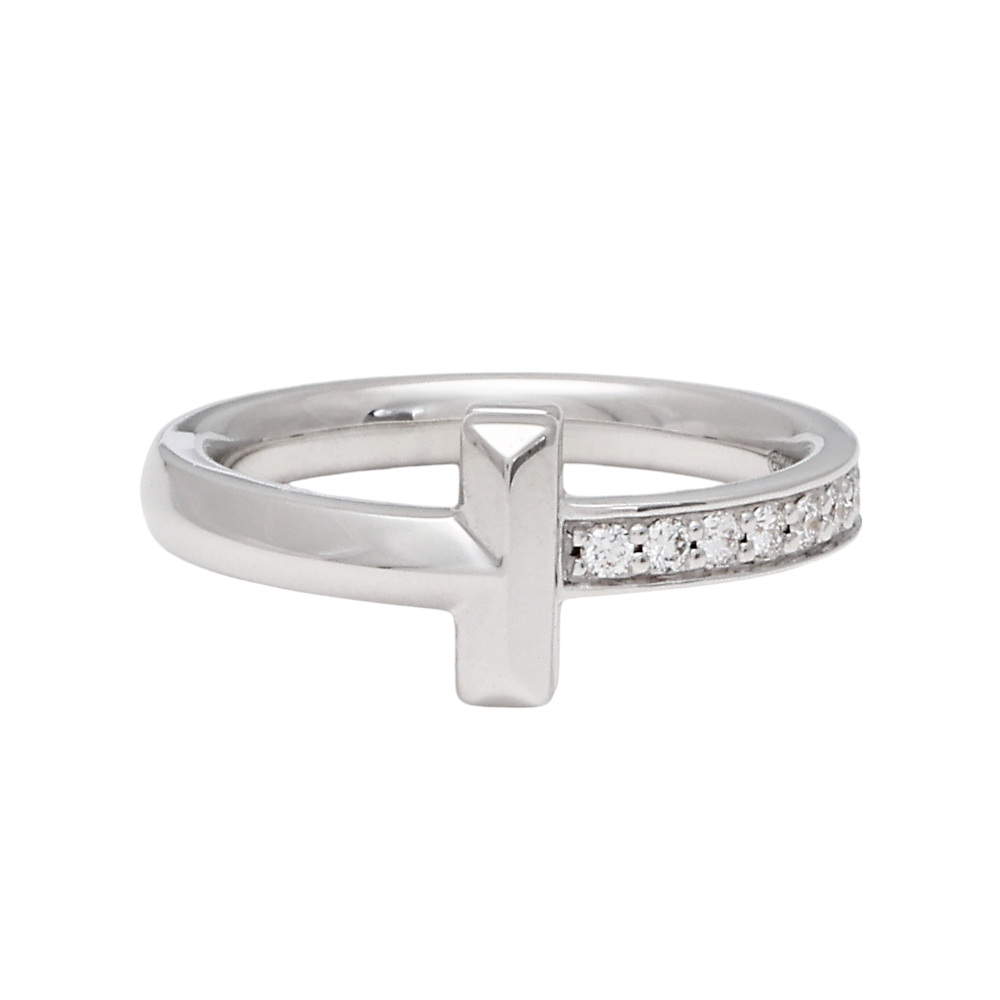 Tiffany & Co. Tiffany T T-one Ring 18K White Gold Diamond
