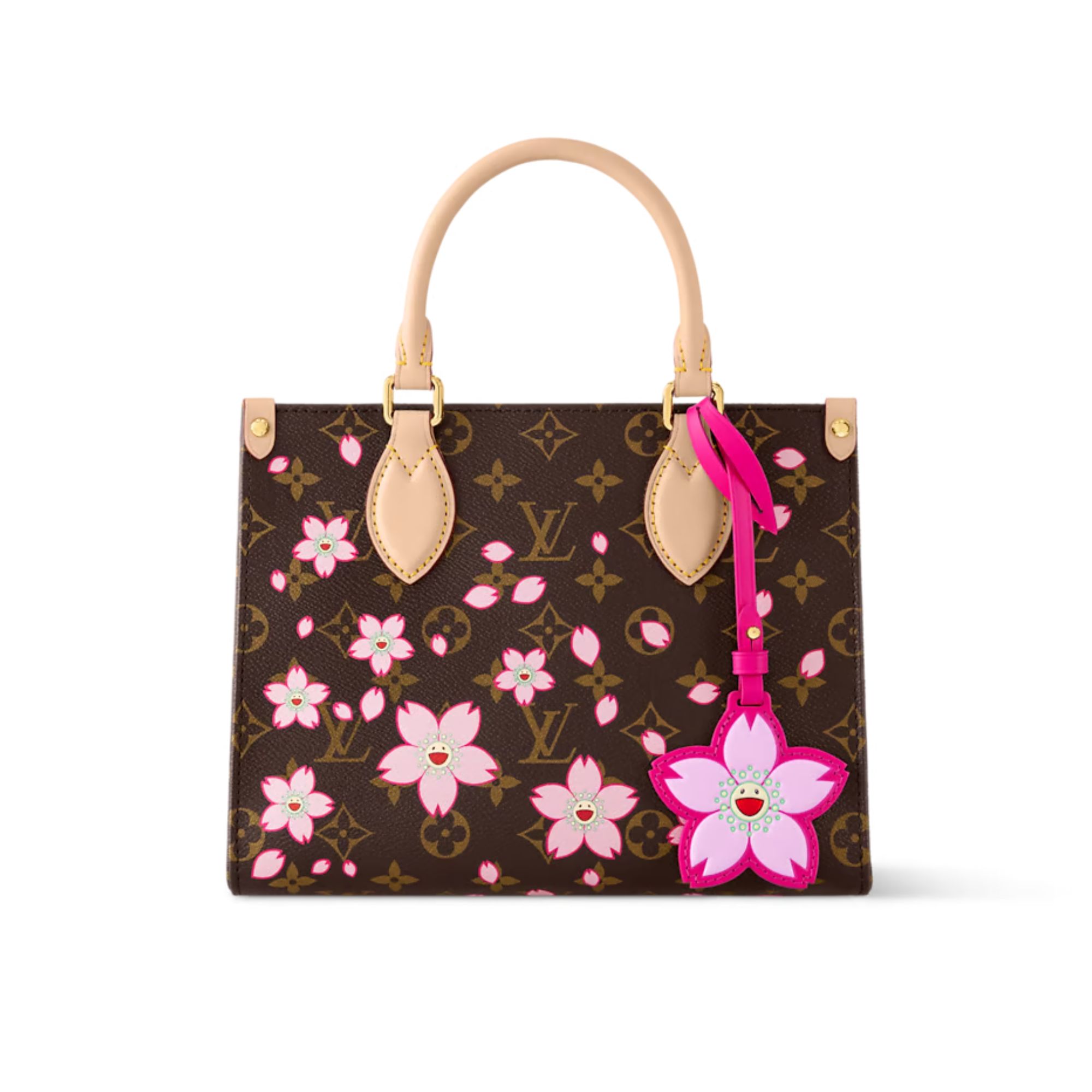 Louis Vuitton LV x Murakami OnTheGo PM Sakura Brown 25cm M13269