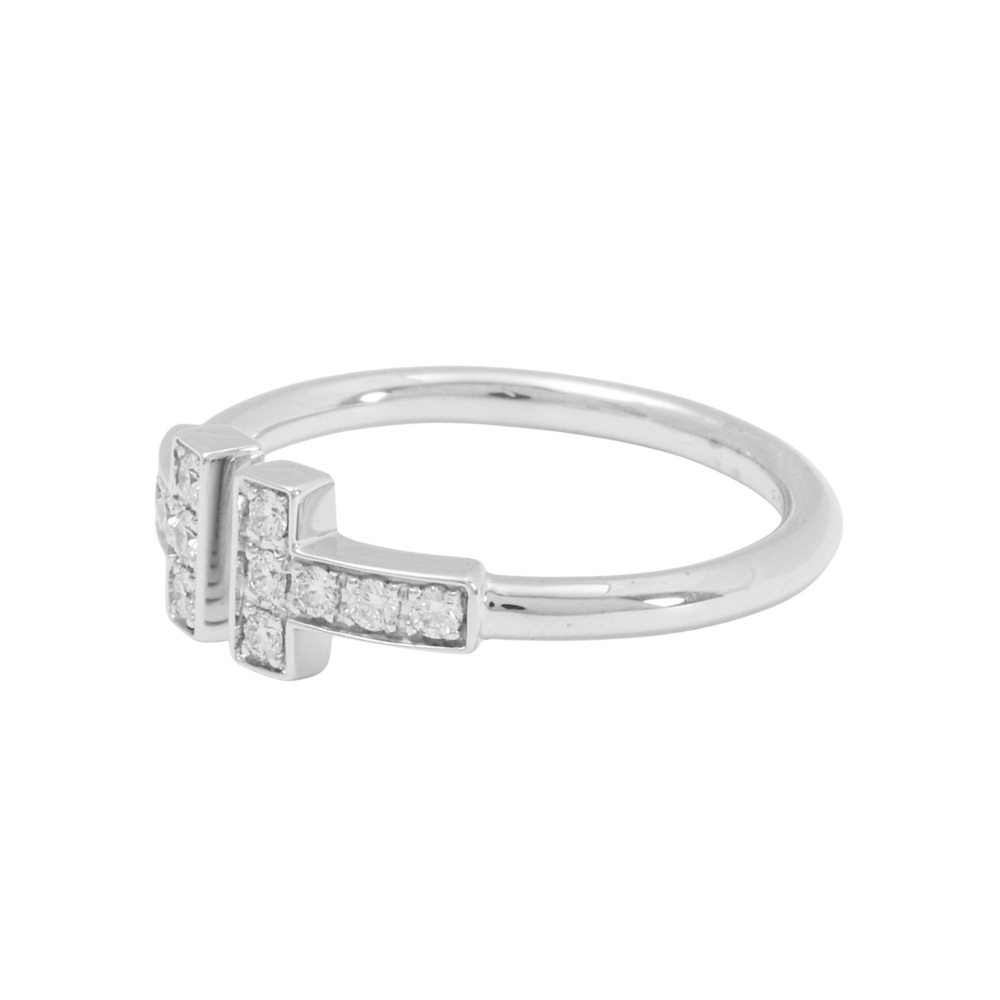Tiffany & Co. Tiffany T Diamond Wire Ring 18K White Gold 60147232