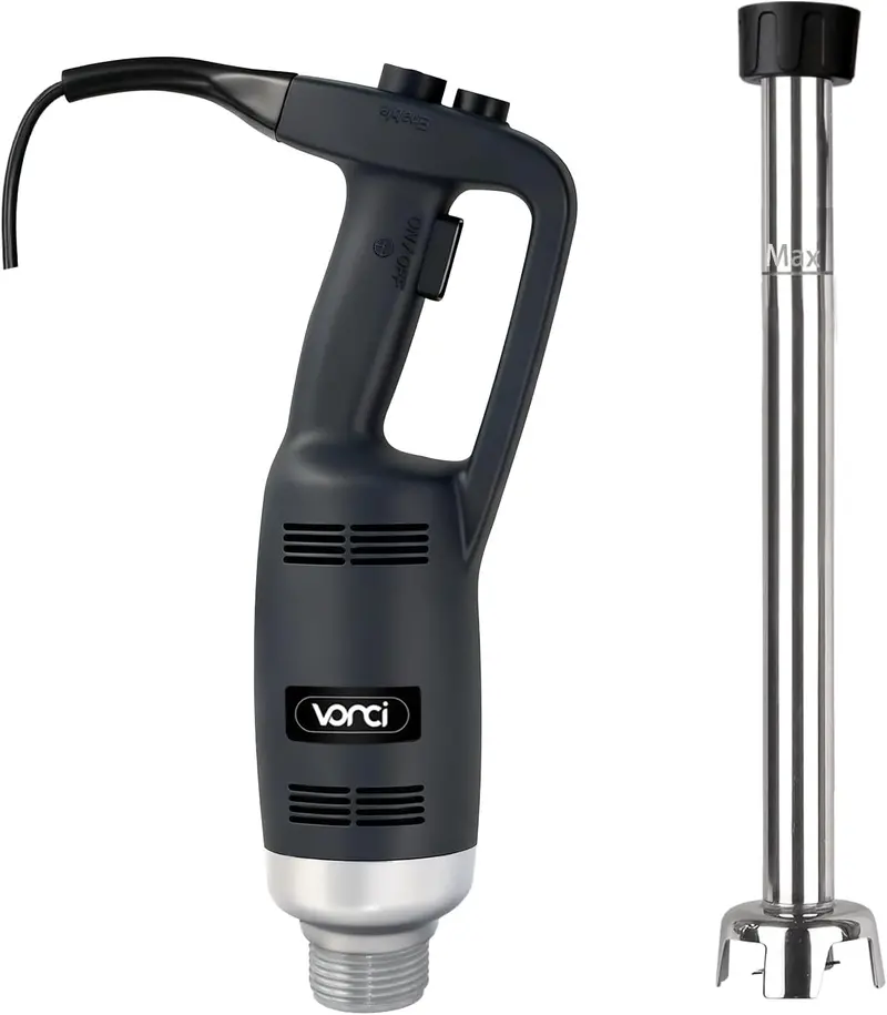 VONCI 500W Commercial Immersion Blender – 16-Inch Detachable 304 Stainless Steel Shaft, 6000–20000 RPM Variable Speed Control