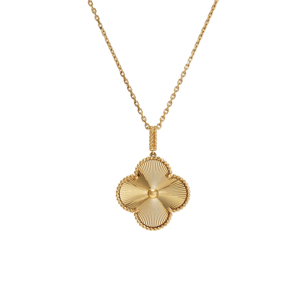 Van Cleef & Arpels Magic Alhambra Necklace 1 Motif 18K Yellow Gold VCARP4KO00