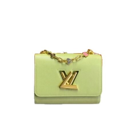 Louis Vuitton Twist Mm Bags Epi Leather Lock Chain Green 23Cm