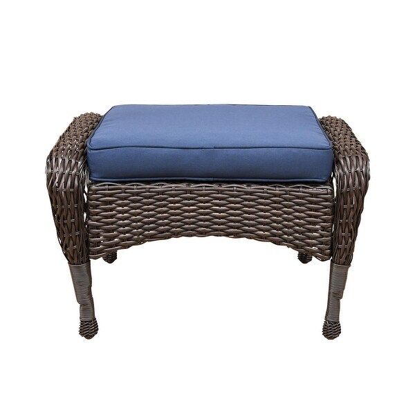 6piece Resin Wicker Patio Furniture Conversation Set with High Back
