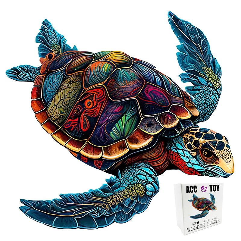Animal Wooden Puzzle-Lovely Tortoise