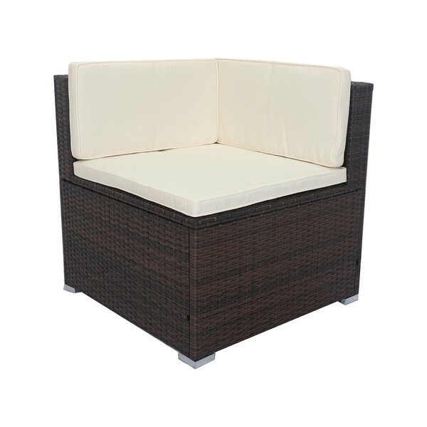 11 Piece Patio Wicker Conversation Set,Patio Furniture Set