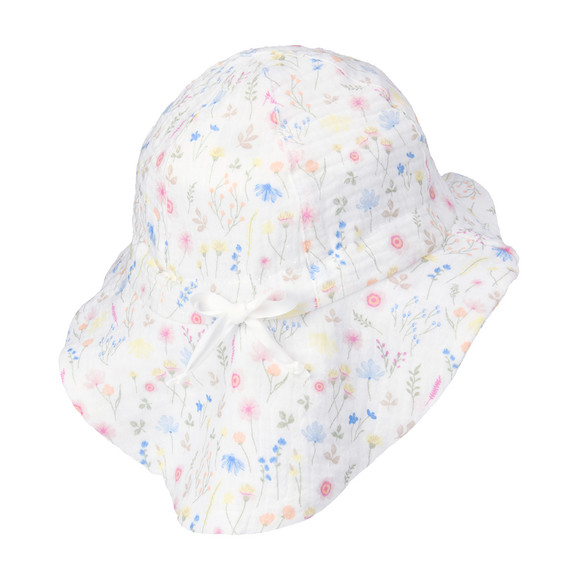 Topomini Baby Musselin-Mütze mit Blumen-Muster