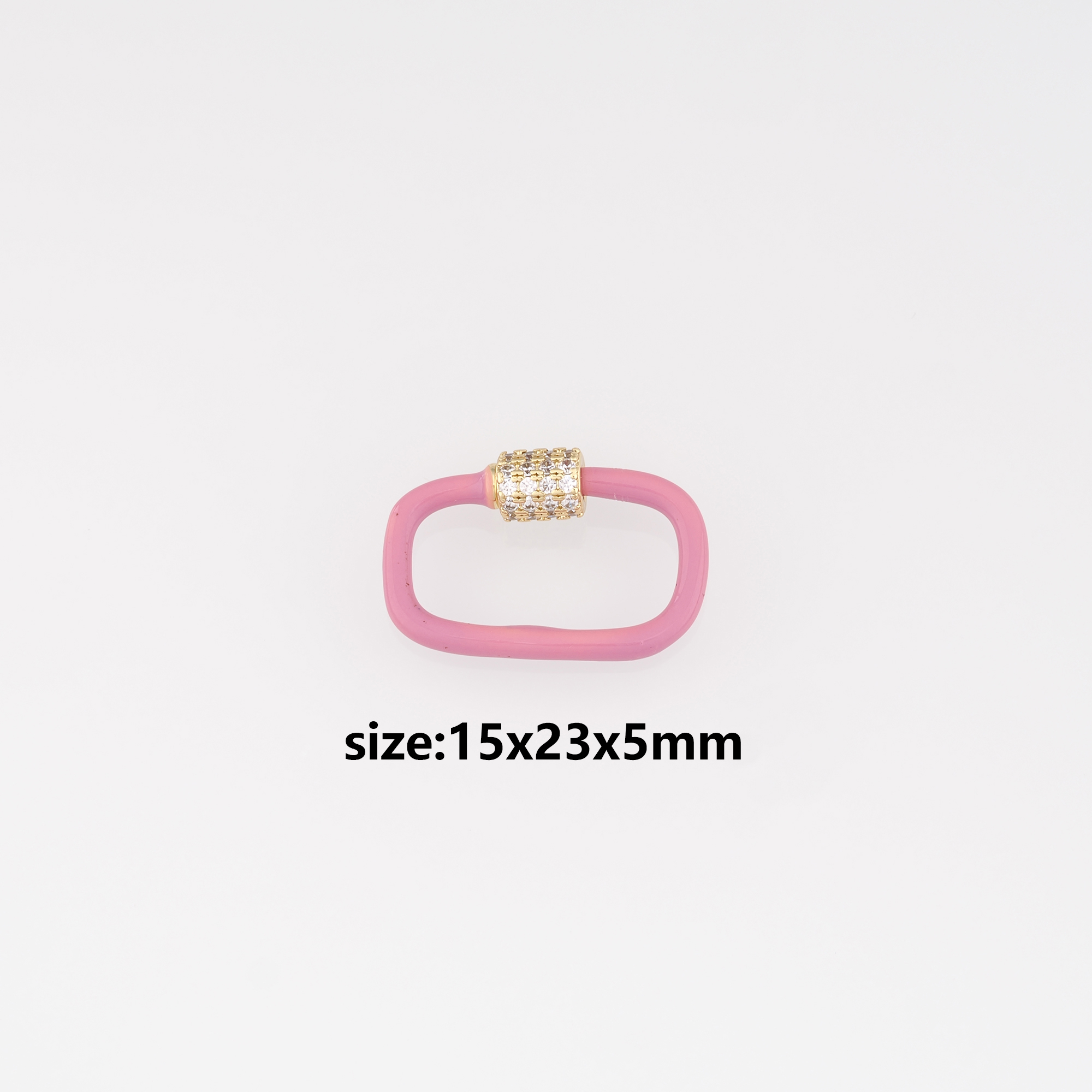 18K Gold Filled Oval Carabiner Clips,Dainty Screw Clasp Lock for DIY Jewelry Finding Necklace Bracelet