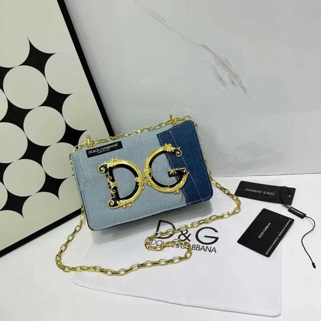 Dolce & Gabbana Women's Patch Design Denim Crossbody Bag - cnluxepick