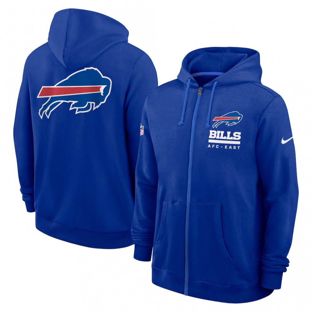 Men's Buffalo Bills Utility Player Sideline NFL Full-Zip Hoodie