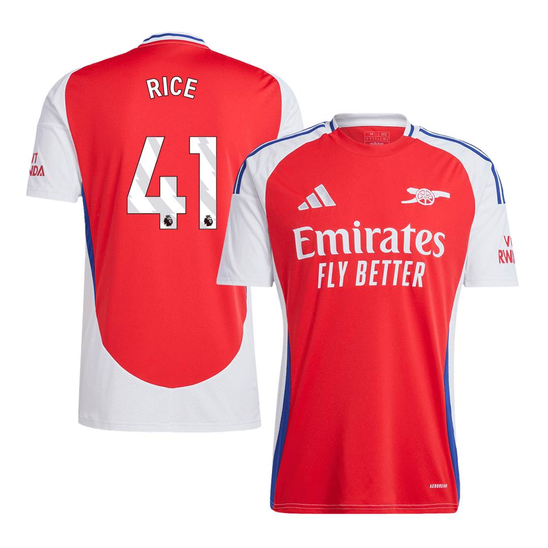 RICE #41 Arsenal Home Soccer Jersey