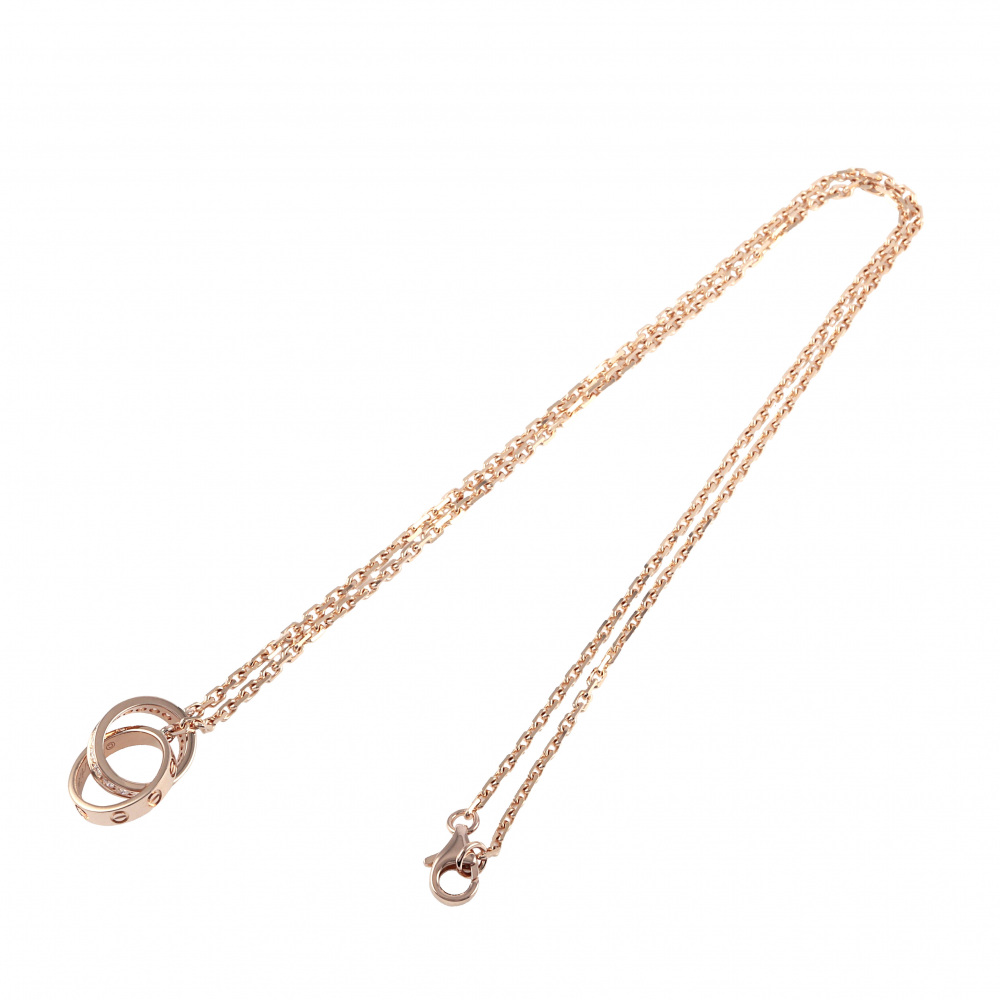 Cartier Love Necklace 18K Rose Gold Diamond B7013900