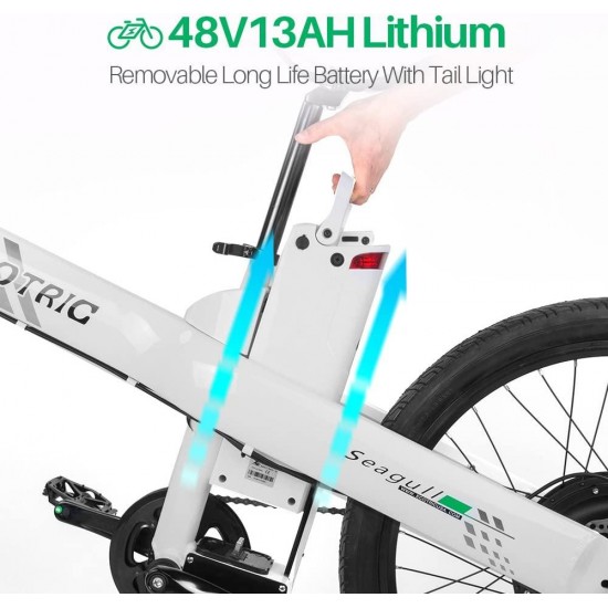 26″ Electric Bicycle Powerful 1000W Motor 48V/13AH Removable Battery Aluminum Frame City Tire Ebike LCD Display Throttle and Peddle Assist Power