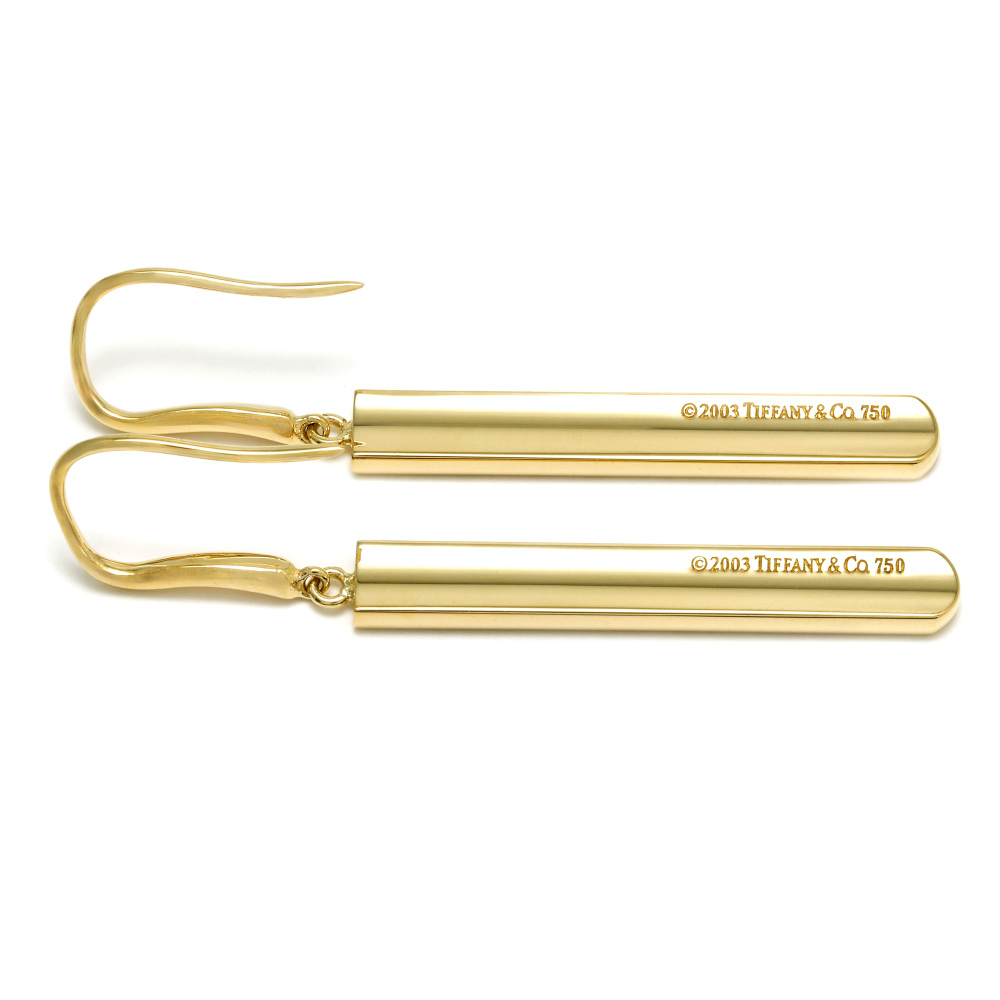 Tiffany & Co. 1837 Bar Drop Earrings 18K Yellow Gold