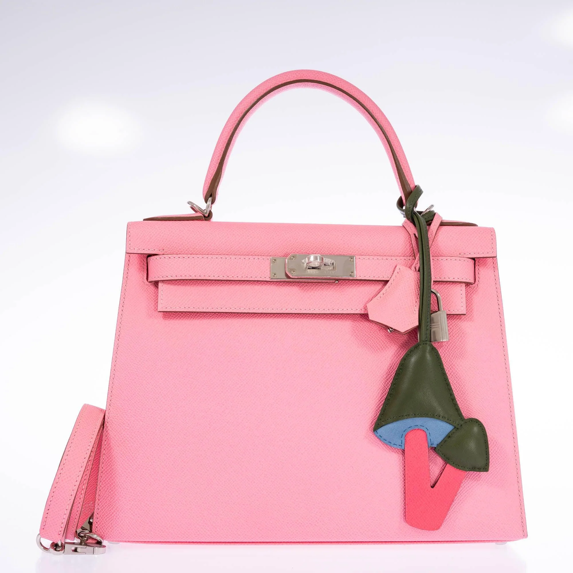 Hermès Kelly 28 Sellier Rose Confetti Epsom Palladium Hardware