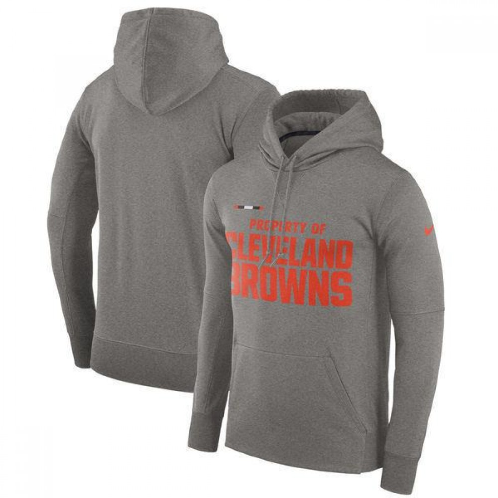 Men's Cleveland Browns Gray Club Therma NFL Pullover Hoodie