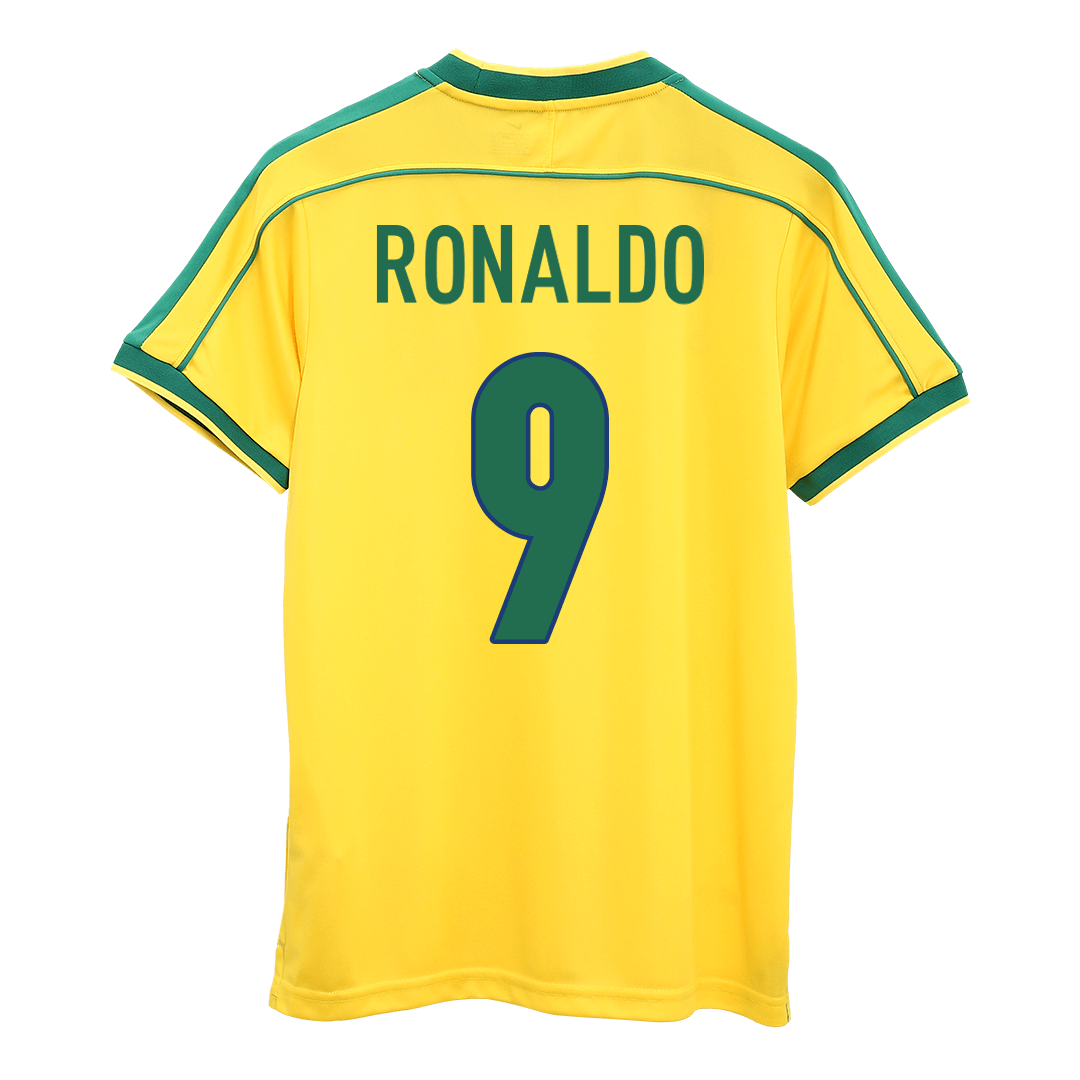 Retro Soccer Jersey RONALDO #9 Brazil Home 1998