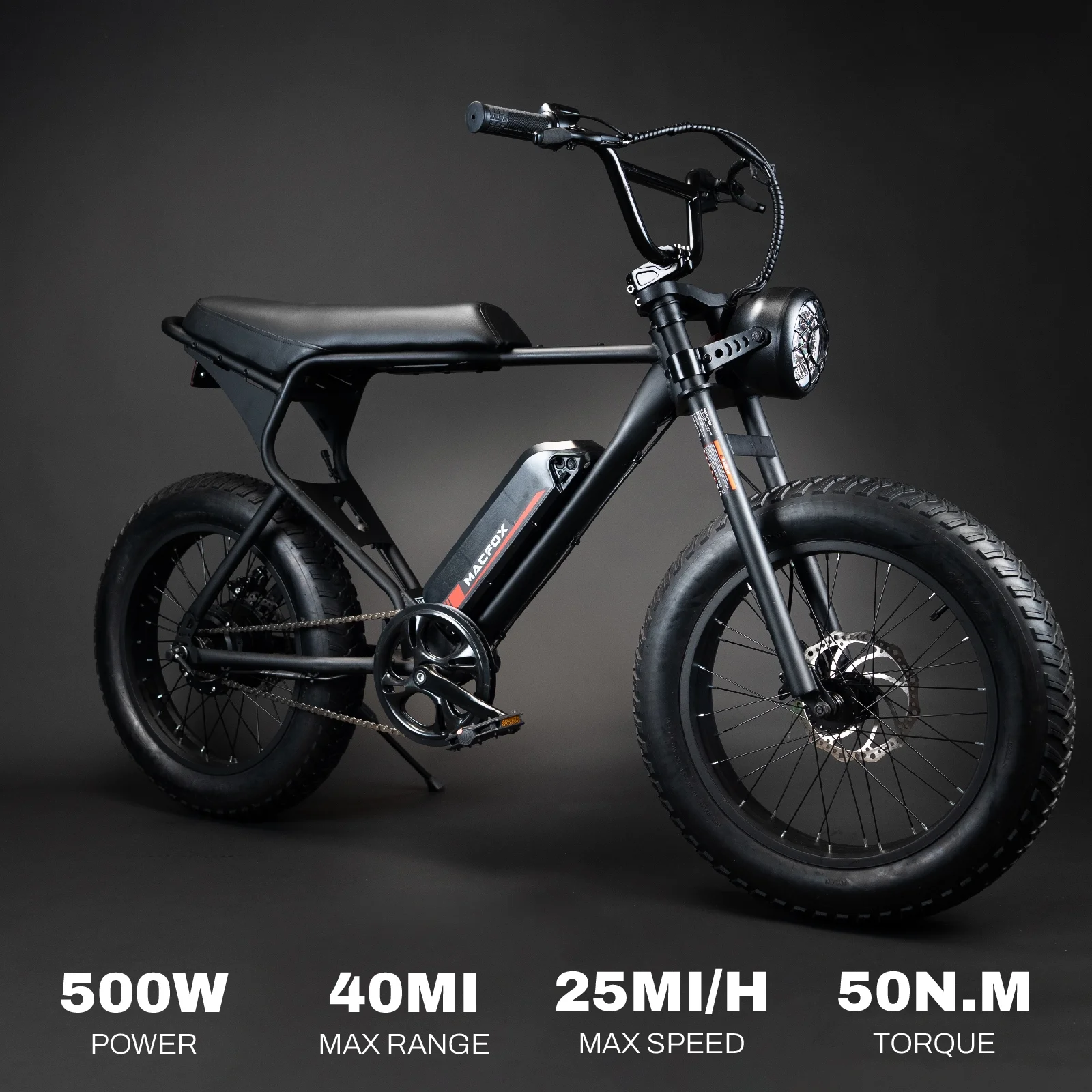 MACFOX Electric Bike, Ebike 500W/48V/10.4Ah, 20
