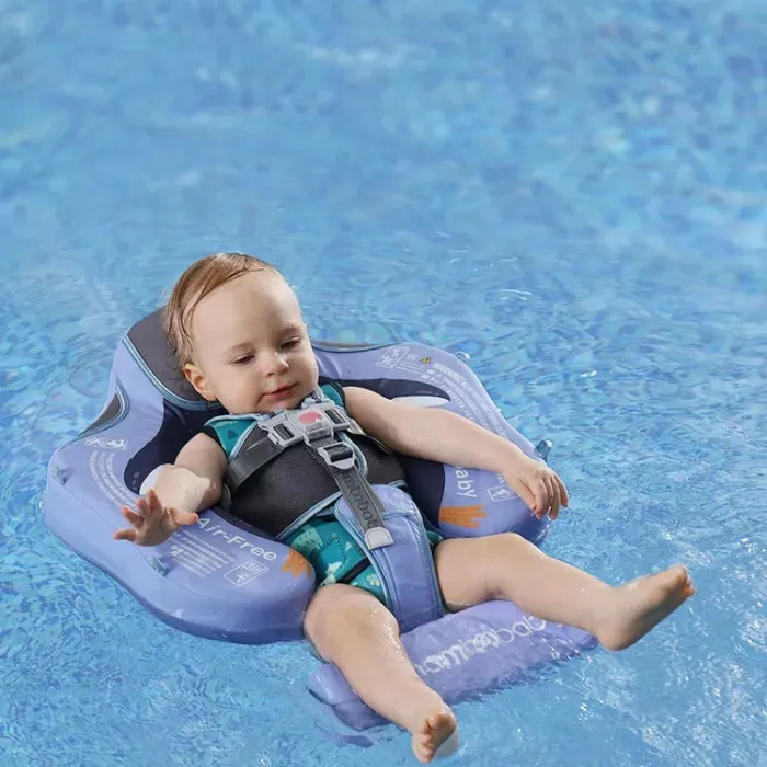 Baby Airless Float Ring With UPF50+ Canopy (2024 Deluxe Edition Swim-Trainer)
