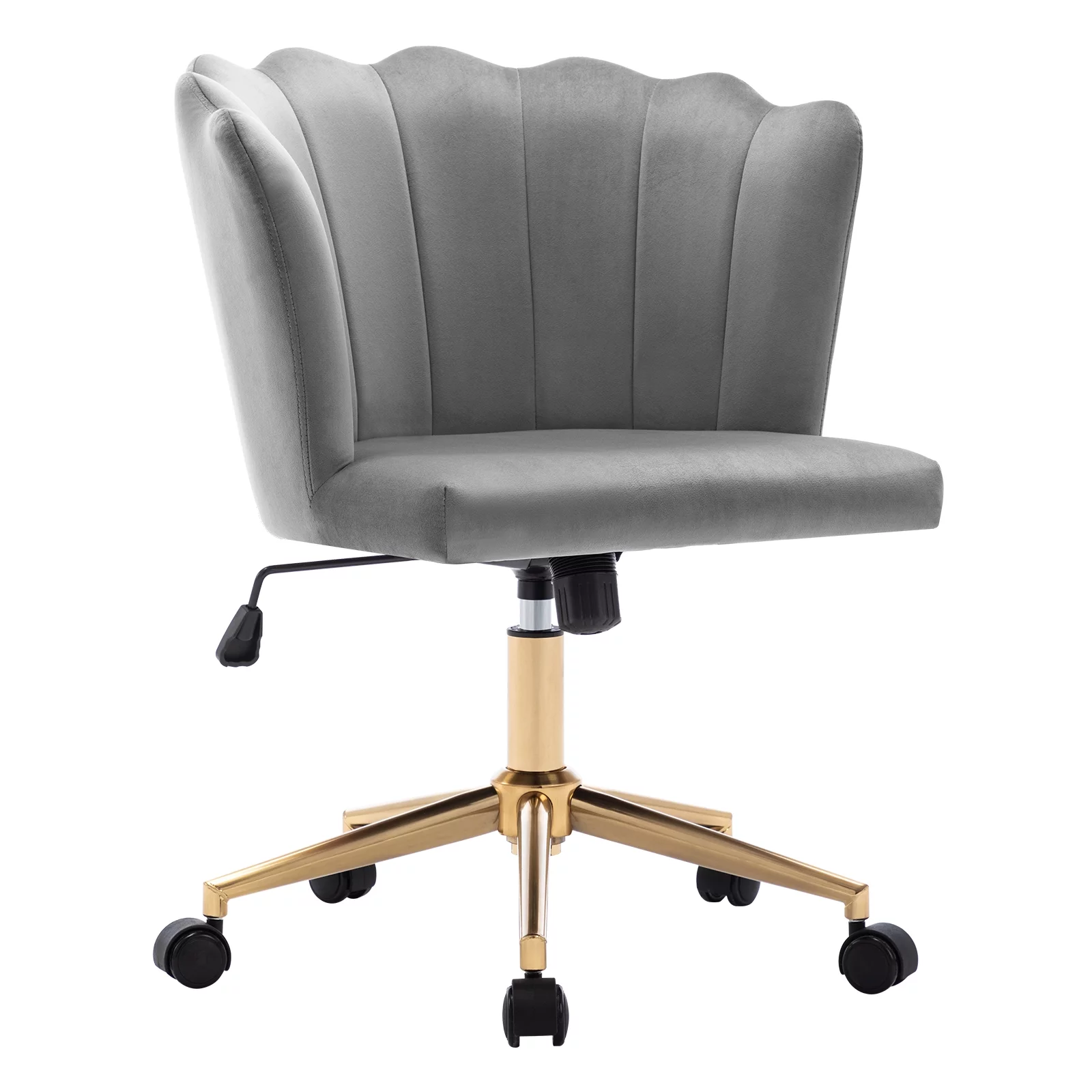 Duhome Home Office Chair Task Chair Velvet Swivel Gray 1 Pcs