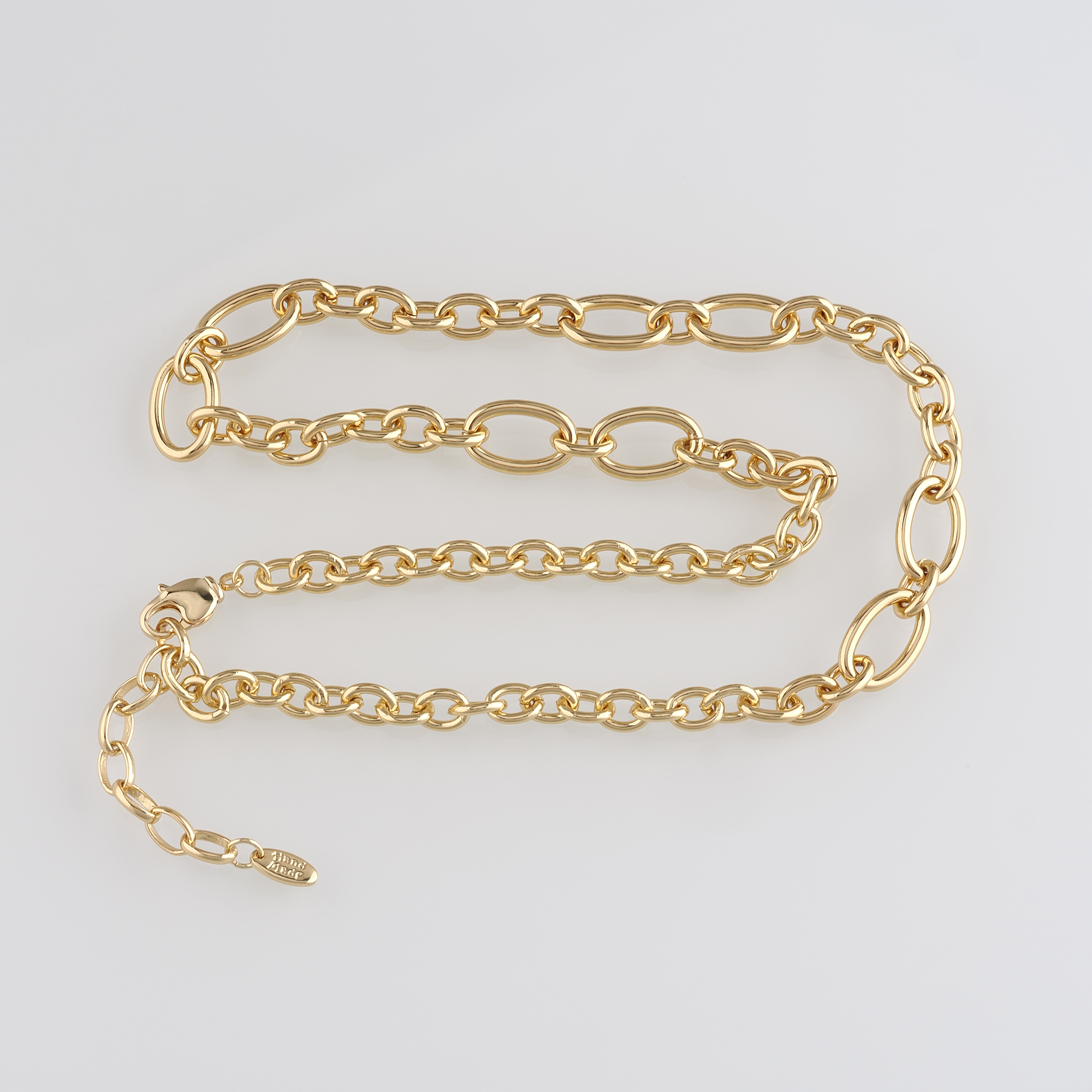 18K Gold Filled Oval Link Necklace,Dainty Thin Chain,Minimalist Necklace,Paper Clip Chain Necklace